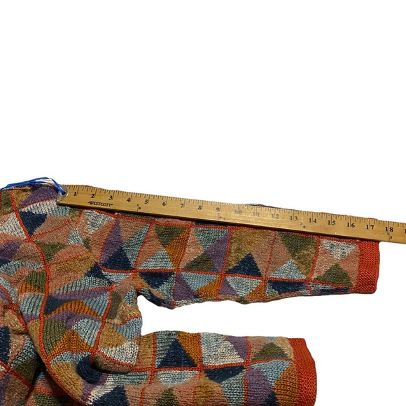 Peruvian Connection Kaffe Fassett Knit Sweater 3/4 Sleeve Pima Cotton Med - Picture 6 of 7